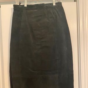 Suede skirt and suede pants